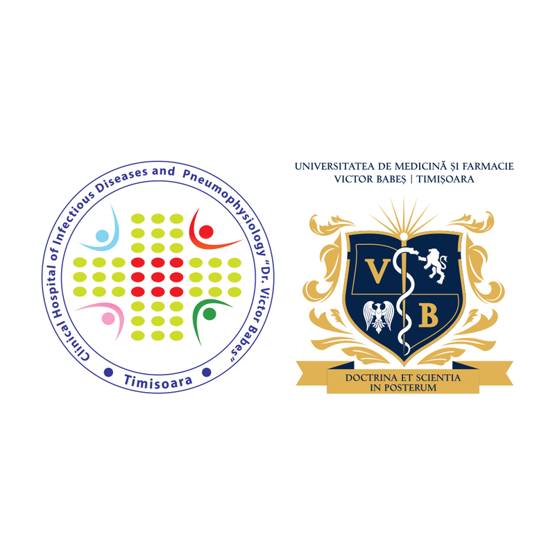 Victor Babes University of Medicine and Pharmacy Timisoara  and Clinical Hospital of Infectious Diseases and Pneumophysiology Dr.Victor Babeș Timișoara  logos